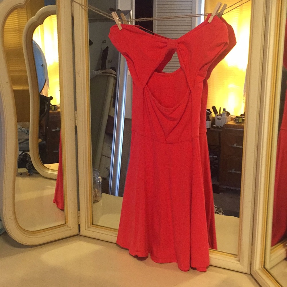 Burnt orange above knee dress xs